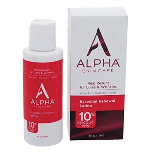 Alpha Skin Care Essential Renewal Lotion Anti Aging Formula 10 Glycolic Alpha Hydroxy Acid