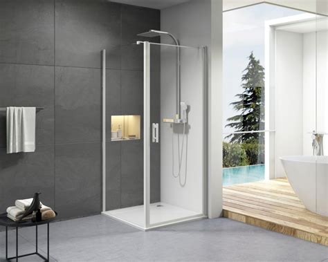 Paroi De Douche Alterna Concerto Porte Pivotante Ouverture Totale