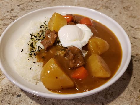 Homemade Kare Raisu With Onsen Tamago Japanese Curry Rice With