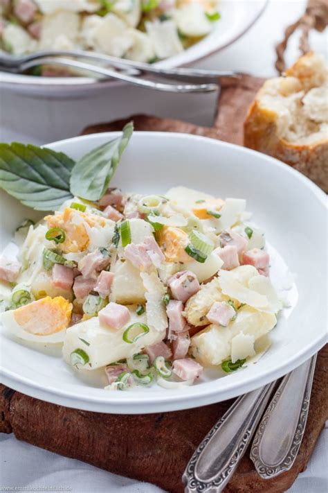 Klassischer Spargelsalat Mit Ei Und Schinken Emmikochteinfach