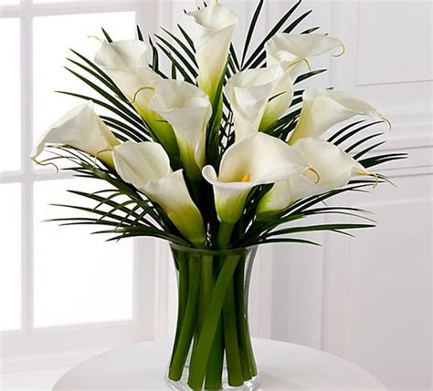 Endless Elegance Calla Lily Bouquet 10 Stems Vase Included Flower