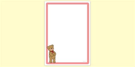 Teddy Bear Laughing Page Border Twinkl Page Borders