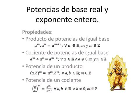 Ppt Potencias De Base Real Y Exponente Entero Powerpoint