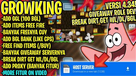 BANYAK FREENYA BREAK DIRT GET BGL GROWTOPIA PRIVATE SERVER TERBARU