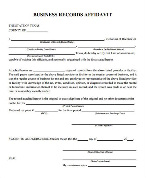 Free Correction Affidavit Forms In Pdf