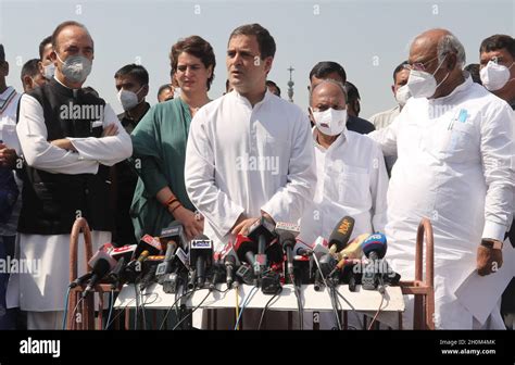 Indian National Congress Party Delegation Led By Rahul Gandhi 3l Talks With Media After