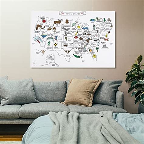 Tour The States Poster, Map USA America Poster, USA Map United States ...