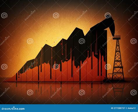 Concept Of Oil Crisis Dynamics Rise And Fall Prices Sale Vector