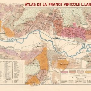 Map Of The Marne River Valley Champagne Vineyards In France Wine Map