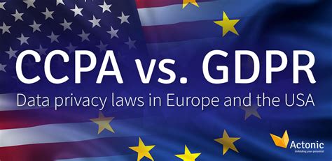 CCPA Vs GDPR Data Privacy Laws In Europe And The US Actonic