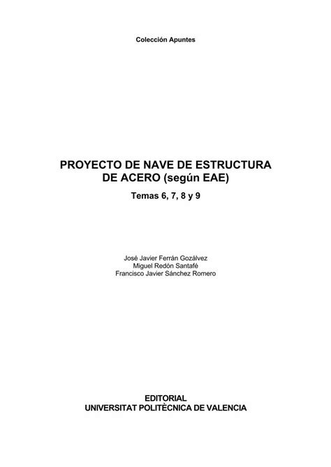 Pdf Proyecto De Nave De Estructura De Acero Teor A De La