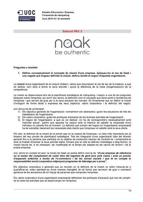 PAC2 Solucio 2 Solucion PAC2 Estudis DEconomia I Empresa