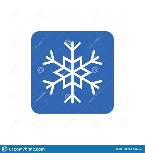 Snowflake Icon Or Logo Christmas And Winter Theme Symbol Vector And