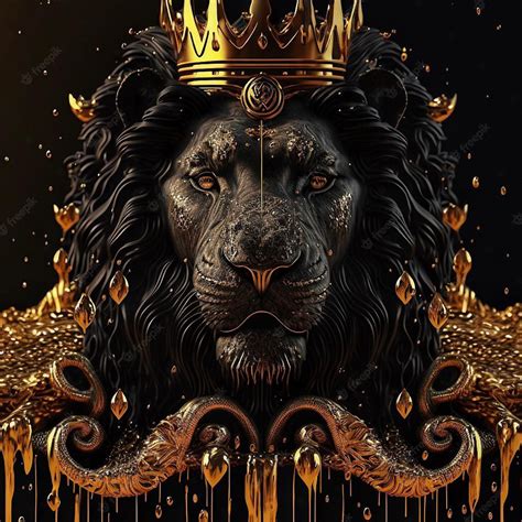 Premium Photo A Poster Of A Lion With A Crown On It