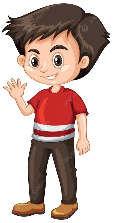 Anak Kecil Melambaikan Tangan Grafis Clipart Pemuda Vektor Grafis