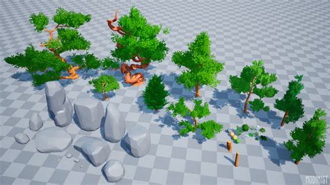 Artstation Stylized Forest Asset Pack Game Assets