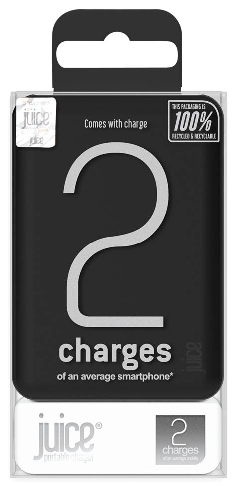 Juice Black 2 Charge 5000mah Power Bank Technology Accessories Free
