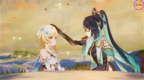 Aether And Lumine Reunited Cutscene Genshin Impact Xianyun Story Quest