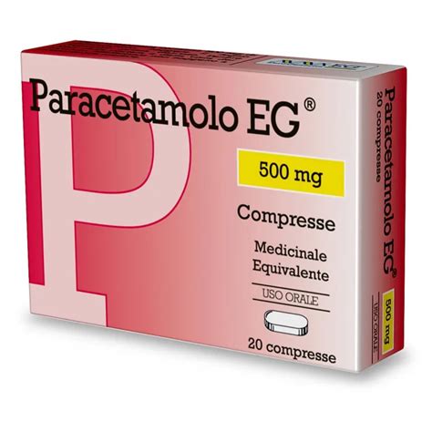 Paracetamolo Eg 20 Compresse Farmaco Generico 500mg BosciaClub Para