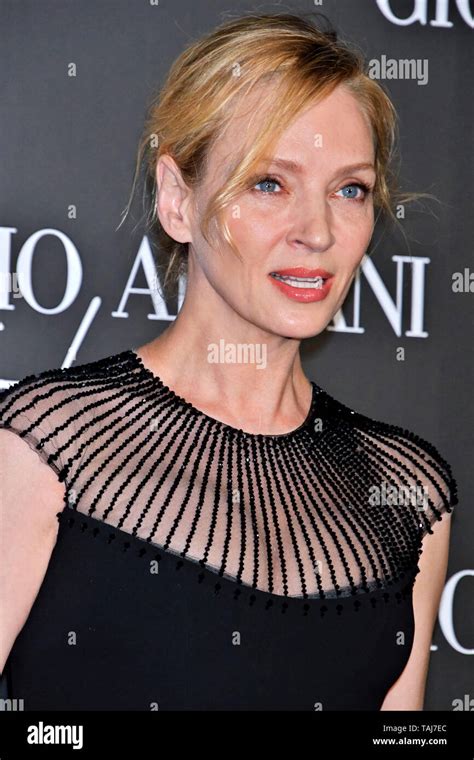 Uma Thurman Attends The Giorgio Armani 2020 Cruise Collection Photocall