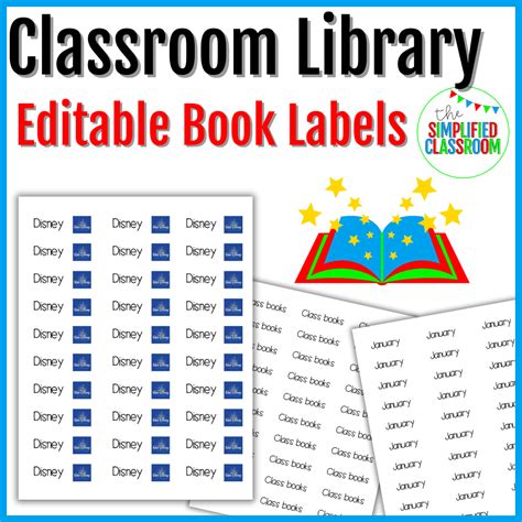 Editable Classroom Library Book Labels The Simplified Classroom