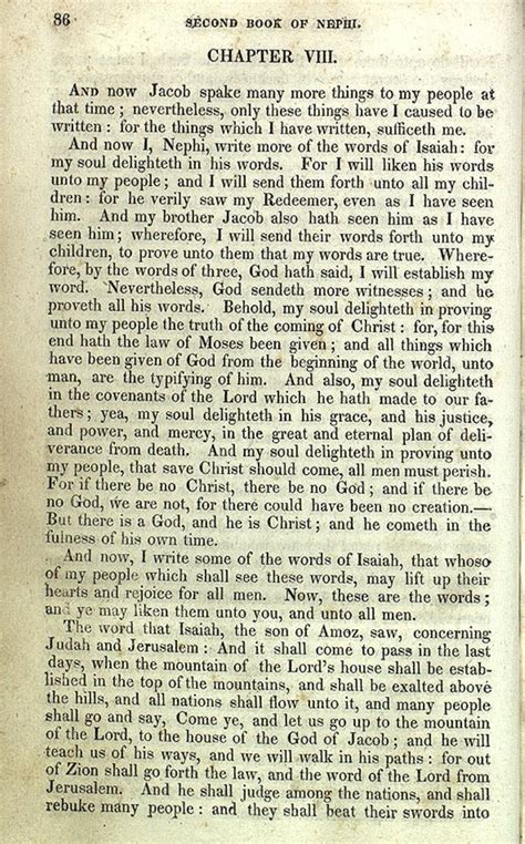 2 Nephi 11 Commentary Book Of Mormon Heartland