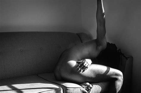 Premium Photo Naked Man Sitting On Sofa At Home