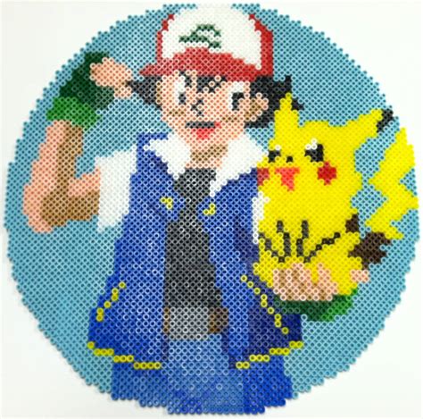 Perler Bead Ash And Pikachu By Thewiredslain On Deviantart