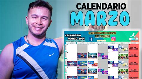 Calendario Marzo Boombox Fitness Sorteo Youtube