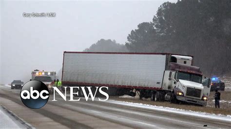 Wintry Mix Brings Snow Ice Across The Us Youtube