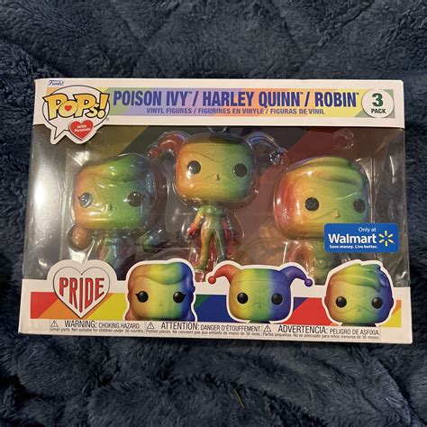 Dc Pride Pop With Purpose Poison Ivy Harley Quinn And Robin Vinyl Figure 3 Pack Ebay