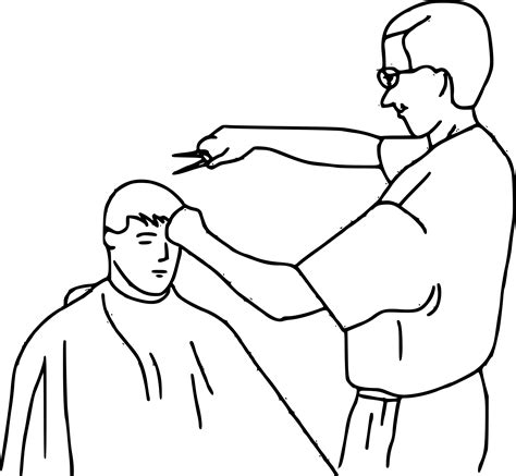 Coloriage coiffeur et dessin à imprimer