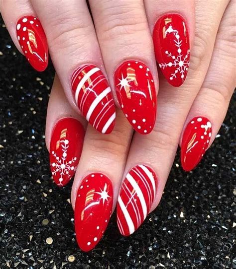 Red Christmas Nails Winter Nails Festive Nail Art Christmas Nails Festive Nails