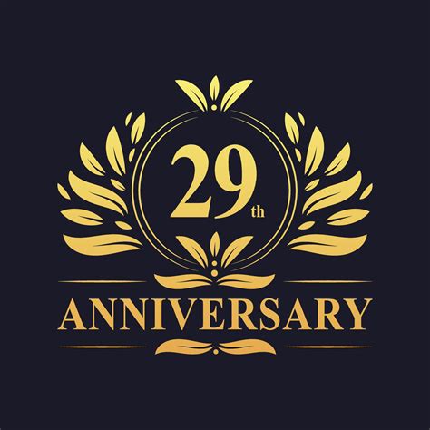 Diseño De 29 Aniversario Lujoso Logo De Aniversario De 29 Años De