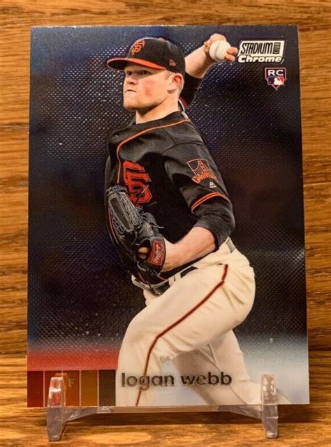 Logan Webb Rookie Card Topps Stadium Club Chrome Sf Giants