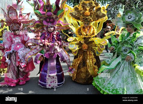 Women Wear Batik Creations During The Solo Batik Carnival In Solo