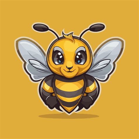 Premium Vector | Bee vector on a white background