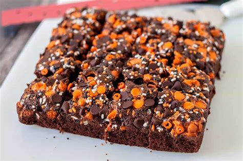 Halloween Pumpkin Brownies Box Mix Brownies Barbara Bakes