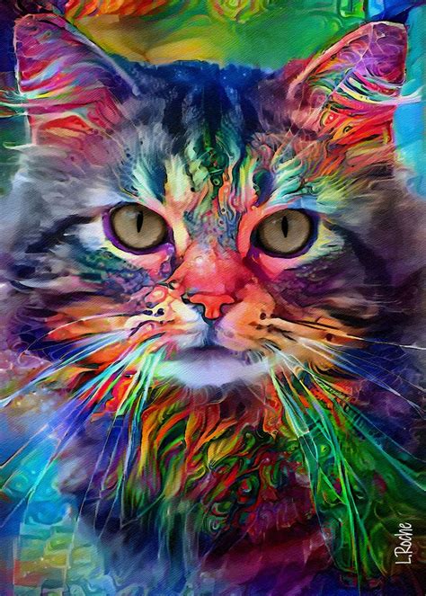 Rubbo Cat Arts Num Riques Par L Roche Artmajeur Peinture De Chat