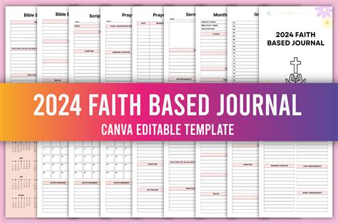 Editable 2024 Faith Based Journal Canva Graphic By NR Creative Shop