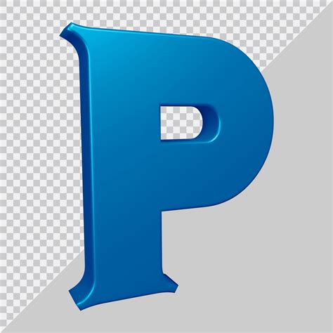 Elemento 3d Para Composição Letra P Azul Psd Download Designi