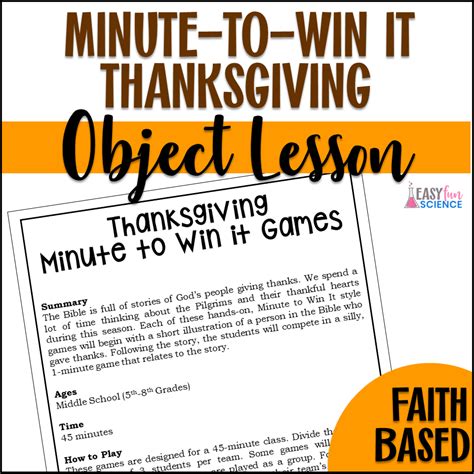 Thanksgiving Games - Easy Fun Science