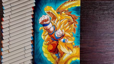 Drawing Goku Super Saiyan Unbreakable Ryuken Dragon Fist Youtube