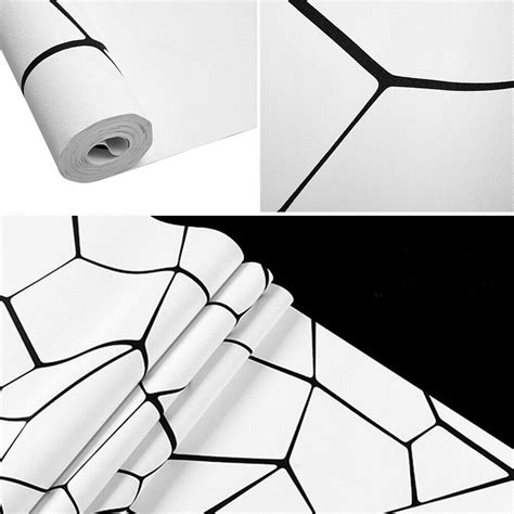 3d Wallpaper Blackandwhite Non Woven Wall Paper Living Room Tvsofa Background Ebay