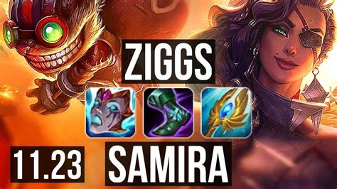 ZIGGS Leona Vs SAMIRA Zyra ADC Rank 4 Ziggs Dominating BR