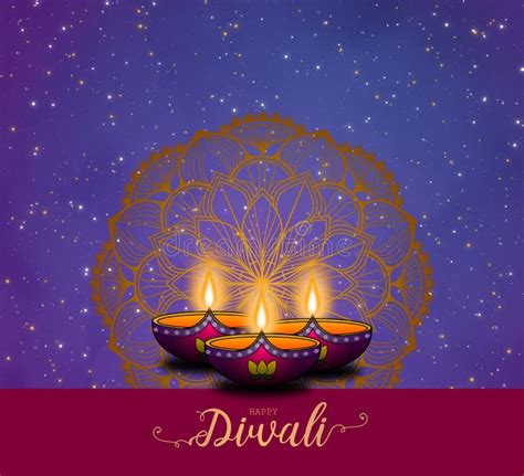 Happy Diwali Festival Illustration Design Background Stock Illustration