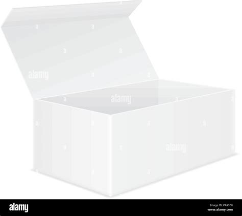 Open White Box Mockup Stock Vector Image Art Alamy