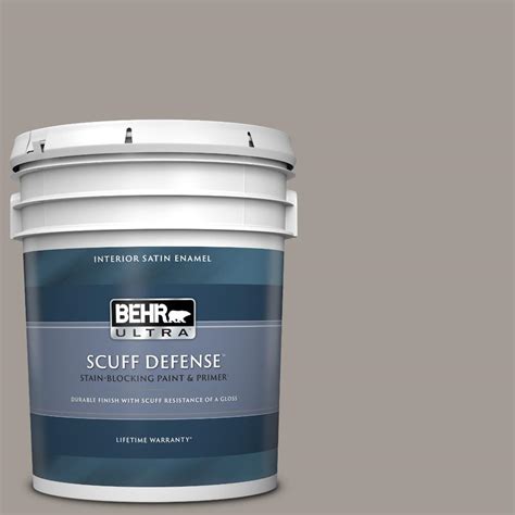 BEHR ULTRA 5 Gal PPU18 15 Fashion Gray Extra Durable Satin Enamel