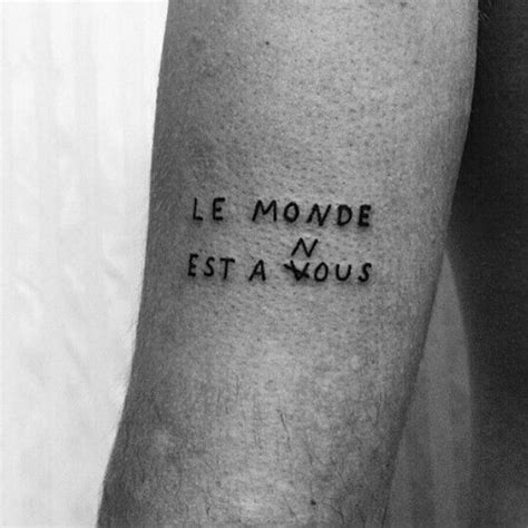 Le Monde Est A Nous Tattoo