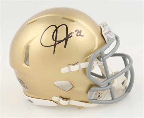 Julius Jones Signed Notre Dame Fighting Irish Mini Speed Helmet JSA